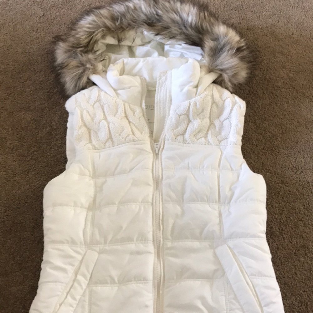 Puffer Vest with Fur